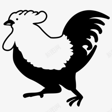 公鸡动物中国图标图标