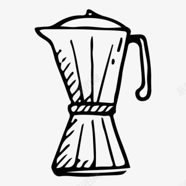 摩卡壶咖啡咖啡壶图标图标