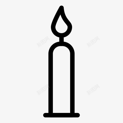 蜡烛商务火焰图标svg_新图网 https://ixintu.com 商务 火焰 灯 美容沙龙线图标 蜡烛