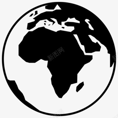 地球非洲地图图标图标