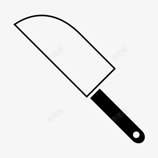 切肉刀厨师切刀图标svg_新图网 https://ixintu.com 刀 切刀 切肉刀 厨师 厨房