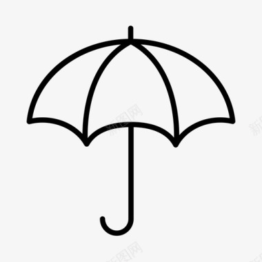 雨伞配件天气预报图标图标