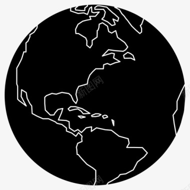 地球仪美国地图地球图标图标