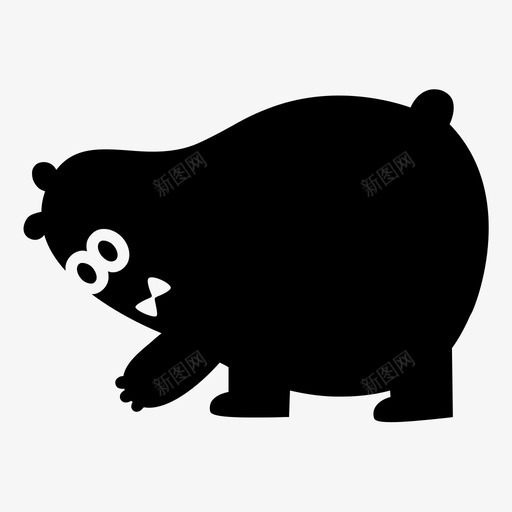 弯曲的熊建筑弓图标svg_新图网 https://ixintu.com 建筑 弓 弯曲的熊 熊的建筑师熊收集 胖子