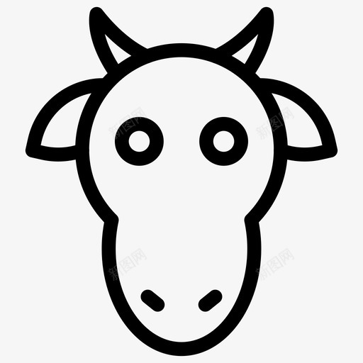 动物牛羊图标svg_新图网 https://ixintu.com 动物 动物线图标 牛 羊