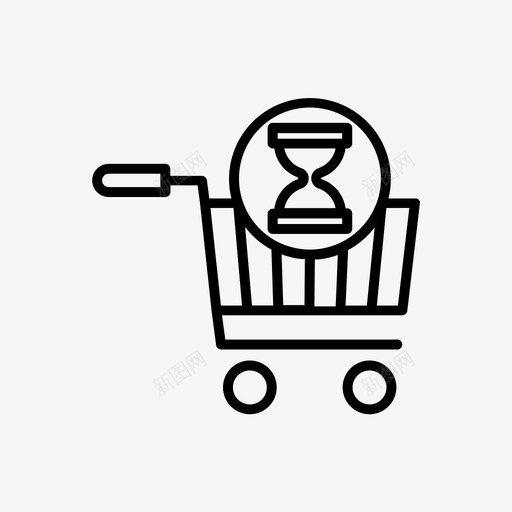 等待订单交货日期电子商务图标svg_新图网 https://ixintu.com 交货日期 商店 电子商务 等待订单