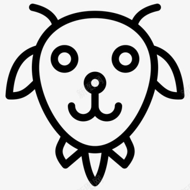 动物山羊羔羊图标图标