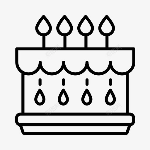 生日蛋糕面包店甜点图标svg_新图网 https://ixintu.com 甜点 生日蛋糕 糕点 面包店 食物
