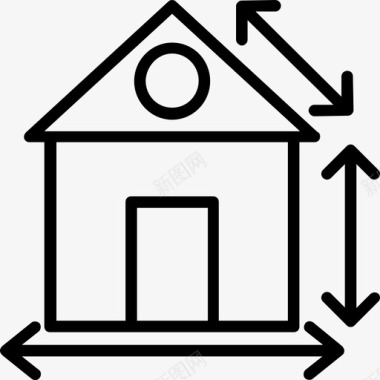 住宅尺寸建筑项目蓝图图标图标