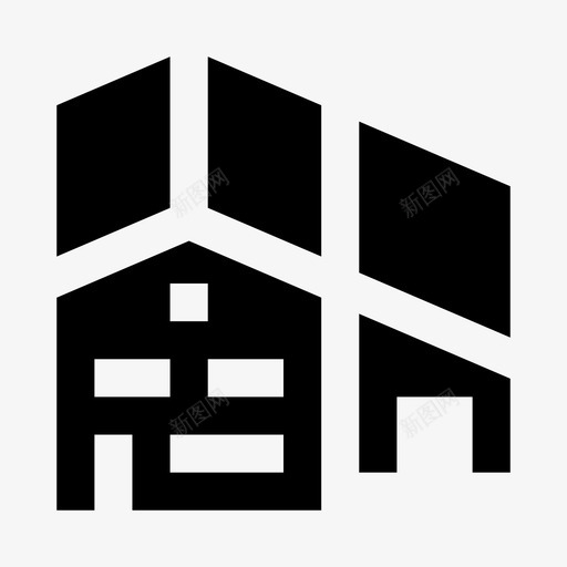 房屋建筑房地产图标svg_新图网 https://ixintu.com 建筑 建筑实心2 房地产 房屋
