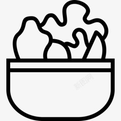 素食食品饮料沙拉新鲜健康图标高清图片