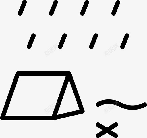 户外帐篷探险营地图标svg_新图网 https://ixintu.com 天气 户外帐篷 探险 景观 景观稀薄 营地 雨水
