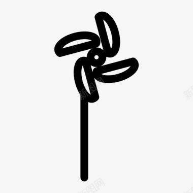 风车玩具风车图标图标