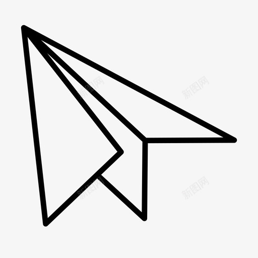 纸飞机折叠发送图标svg_新图网 https://ixintu.com 发送 折叠 旅行 环游世界线图标 纸飞机