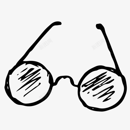 眼镜素描太阳镜图标svg_新图网 https://ixintu.com 太阳镜 眼镜 素描