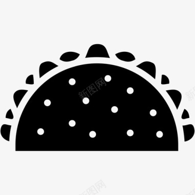 玉米卷烹饪墨西哥图标图标