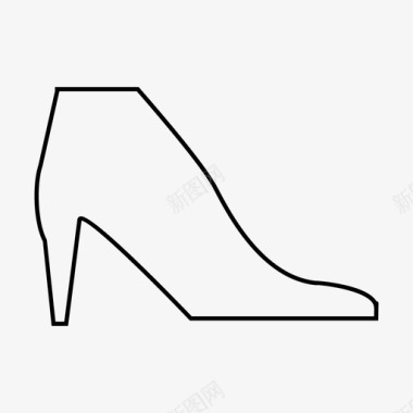 高跟鞋女式时装女鞋图标图标