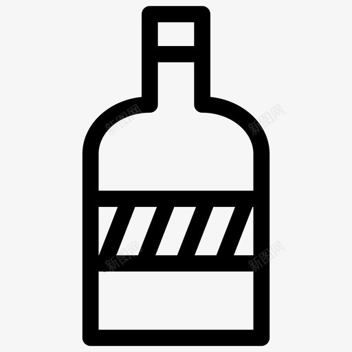 酒瓶酒伏特加图标svg_新图网 https://ixintu.com 伏特加 派对提纲 酒 酒瓶