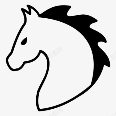 马动物马骑士图标图标