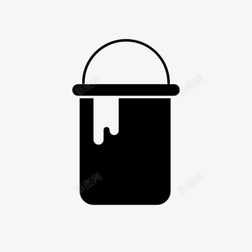 油漆桶填充工具油漆图标svg_新图网 https://ixintu.com 填充工具 建筑 油漆 油漆桶