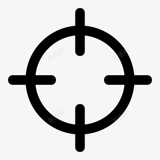 目标瞄准十字准线图标svg_新图网 https://ixintu.com 十字准线 射击 武器 狙击手 目标 瞄准 线性基本v2