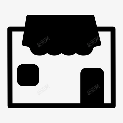 商店建筑物咖啡店图标svg_新图网 https://ixintu.com 咖啡店 商店 建筑物 餐馆