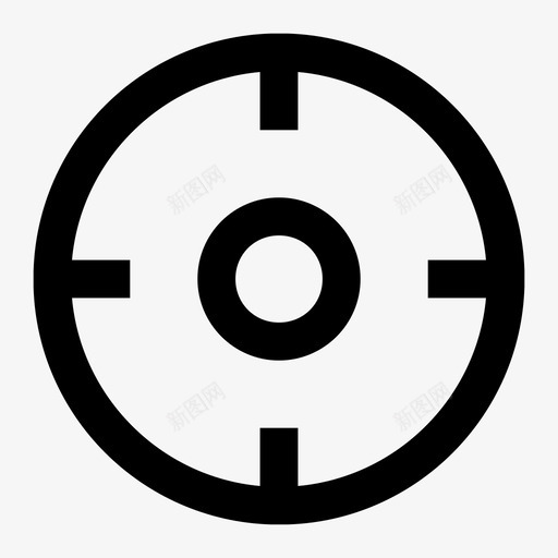 十字准星瞄准图标svg_新图网 https://ixintu.com 十字准星 瞄准