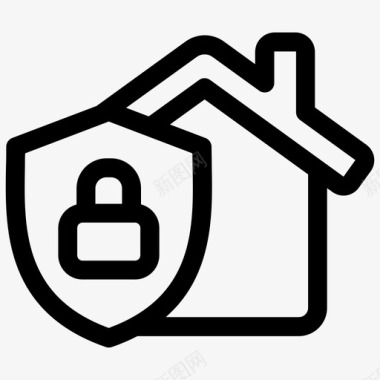 家庭安全家庭保护家庭安全系统图标图标