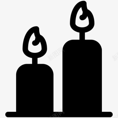 蜡烛生日蜡烛派对填充物图标图标