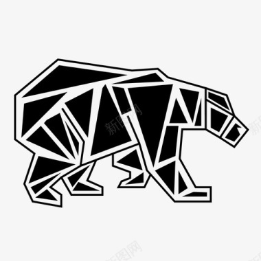 北极熊动物北方图标图标