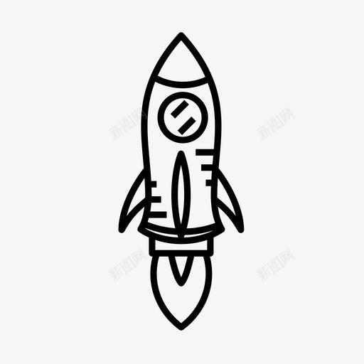 火箭探索研究图标svg_新图网 https://ixintu.com 宇宙飞船 探索 火箭 研究