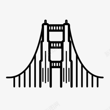 金门大桥海湾旧金山图标图标