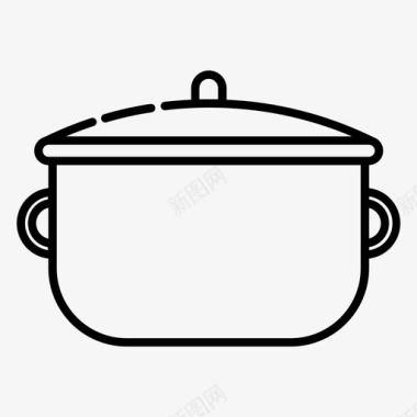 烹饪锅煮沸厨房图标图标