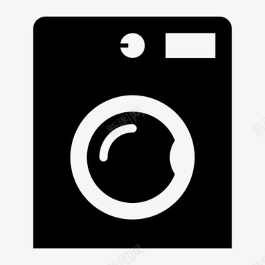 洗衣机家用洗衣房图标图标