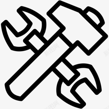 工具锤子修理图标图标