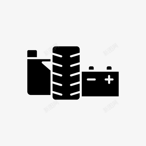 汽车电池电子商务图标svg_新图网 https://ixintu.com 商店 汽车 电子商务 电池 轮胎