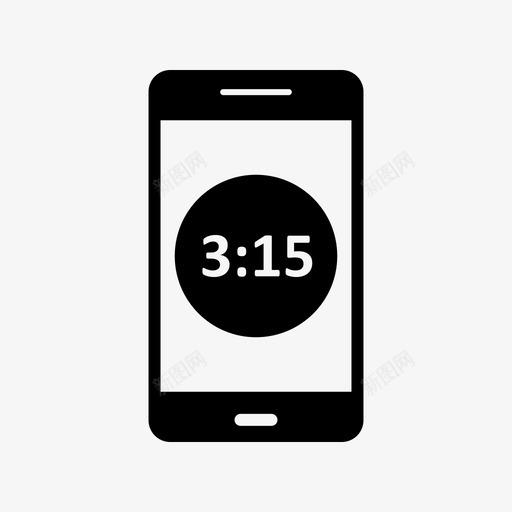 时间显示应用程序移动图标svg_新图网 https://ixintu.com 应用程序 时间显示 移动 移动应用程序