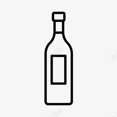 葡萄酒瓶子饮料图标图标