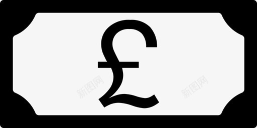 大英镑钞票货币符号图标图标