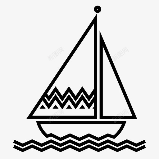 帆船轮船旅行图标svg_新图网 https://ixintu.com 埃及 帆船 旅行 游艇 轮船