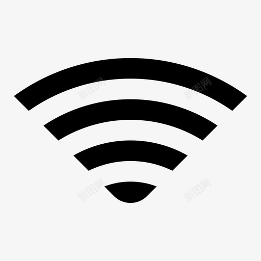 wifi全信号网络图标svg_新图网 https://ixintu.com wifi 全信号 无线 网络 计算