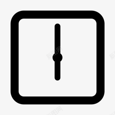 方形时钟矩形时间图标图标
