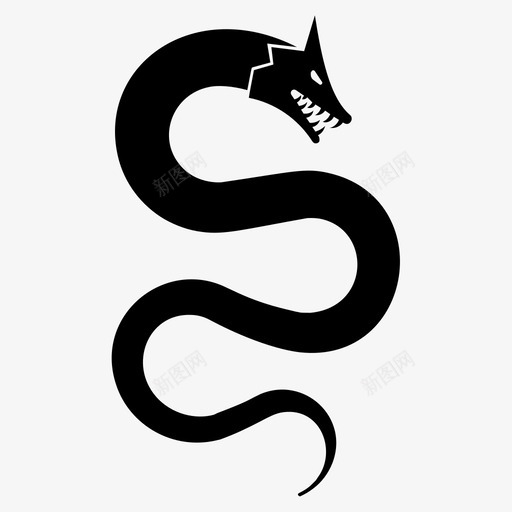 海蛇海怪蛇图标svg_新图网 https://ixintu.com 海怪 海蛇 蛇