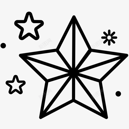 星星圣诞节装饰图标svg_新图网 https://ixintu.com 圣诞节 圣诞装饰 星星 星星装饰 装饰