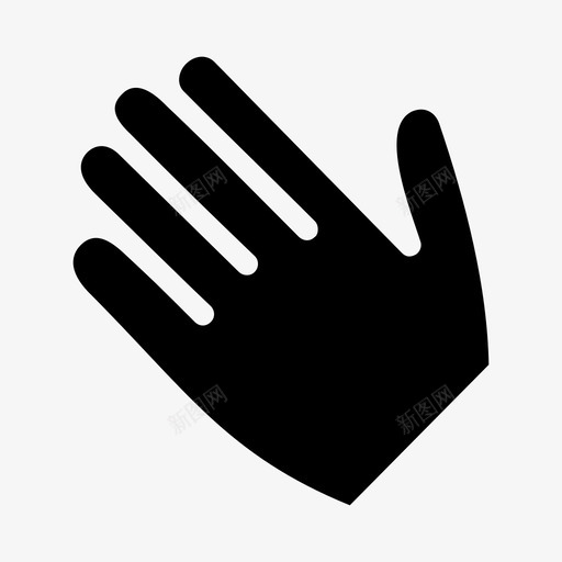五个数手指五个手指手势图标svg_新图网 https://ixintu.com 五个手指 五个数手指 手势 数字