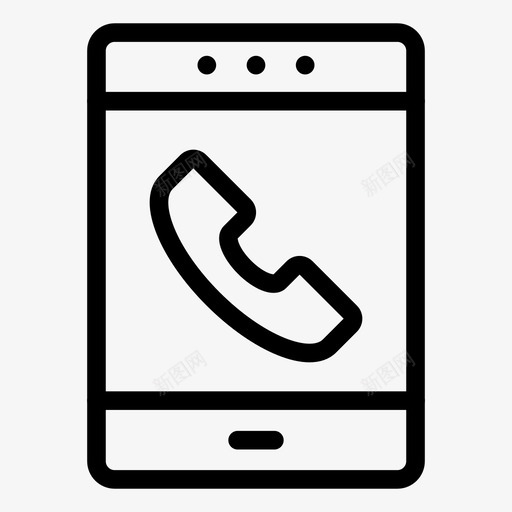 电话银行设备图标svg_新图网 https://ixintu.com 手机 电话 设备 银行 银行和金融线路图标