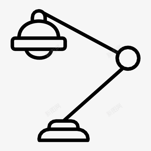 灯电灯灯罩图标svg_新图网 https://ixintu.com 台灯 灯 灯罩 电灯