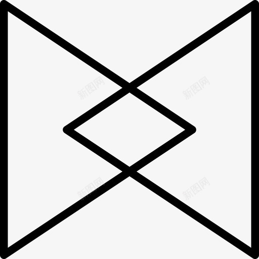 三角形图案双图标svg_新图网 https://ixintu.com 三角形 双 图案 形状图案薄 相交 装饰