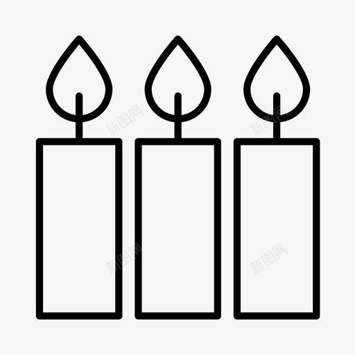 蜡烛圣诞节装饰图标svg_新图网 https://ixintu.com 圣诞节 圣诞装饰 节日 蜡烛 装饰 装饰品