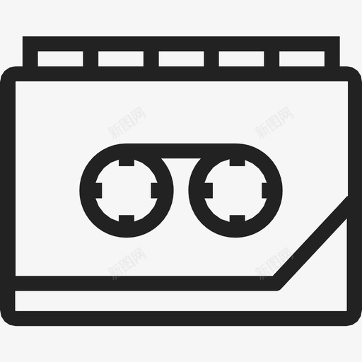 盒式磁带播放机录音机音响图标svg_新图网 https://ixintu.com 录音机 盒式磁带播放机 随身听 音响